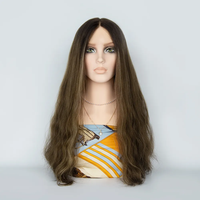 Perruque Lace Front avec sangle réglable et clips, cheveux humains