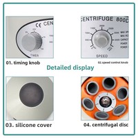 Mesin Centrifuge Elektrik Desktop 800D 20ML*6 Centrifuge Plasma Logam Portabel untuk Penggunaan Laboratorium