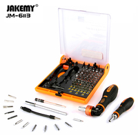 Kit d'outils de réparation informatique JAKEMY JM-6113 à commande manuelle en acier au chrome-vanadium certifié CE, avec mallette pour l'électronique domestique