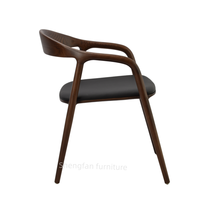 Chaise de salle à manger en bois massif noyer noir de luxe léger, dossier Neva, pour hôtels, cafés et restaurants - Offre Spéciale