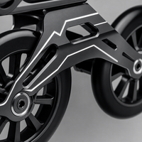 Patins à roulettes en ligne pour adultes, roues en PU, coque en PP, cadre en alliage d'aluminium, roulements 90A 608Z, étanches, pour slalom et fitness en extérieur