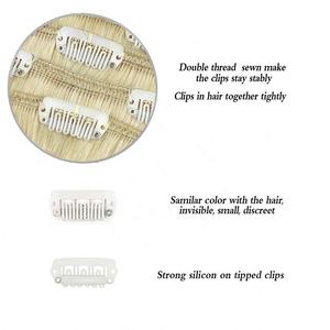 2024 Hot Selling Russian Hair <b>Clip</b>-in Extensions Wavy <b>Light</b> Brown Virgin Hair Luxury Quality Double Drawn Original <b>Clip</b> - Product Image 3