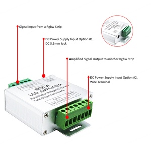 Rgbw Led Power <b>Amplifier</b> 12v 24v 6A Aluminum Case Signal Repeater for Led Strips CE ROHS Certified 2-Year Warranty - Product Image 5