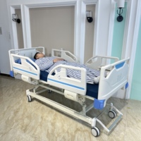 Vente directe d'usine de lits de soins intensifs électriques à 5 fonctions, lits multifonctionnels réglables en hauteur