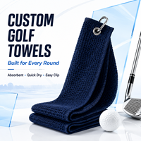 Serviette de golf anti-sable, faible peluchage, nettoyage facile par secouage, tissu idéal pour les terrains de golf et l'entraînement en extérieur