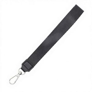 Custom Black Camara Short <b>Lanyards</b> PU Leather End Phone Wrist Strap <b>Polyester</b> Keychain <b>Lanyard</b> - Product Image 1