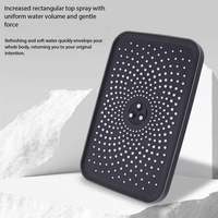 Ensemble de douche combiné rectangulaire chromé ABS avec barre coulissante, modes de jet et contrôle d'eau à un bouton pour hôtels et villas