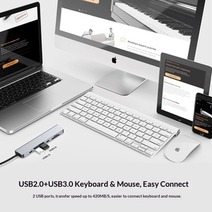 <span class=keywords><strong>MacBook</strong></span> <span class=keywords><strong>Pro</strong></span>/Air用Type Cハブ 7ポートドングル SD/TFカードリーダー付き 100W PD USB 3.0 アルミニウム合金製 <span class=keywords><strong>Windows</strong></span>対応 - Product Image 3