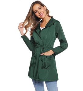 Chaqueta impermeable para <span class=keywords><strong>mujer</strong></span>, abrigo largo forrado, ligero, a prueba de viento, <span class=keywords><strong>Parka</strong></span> para exteriores - Product Image 4