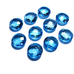 Topaze bleue suisse naturelle 6 mm, taille ronde facettée, pierres précieuses en vrac, certifiées par un tiers, vente en gros Gopika Exports pour la fabrication de bijoux - Product Image 1