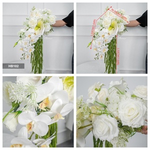New Design Wedding Bride Holding Flowers <b>Bouquet</b> Silk Roses Bridal <b>Artificial</b> Wedding Hand <b>Bouquet</b> - Product Image 2