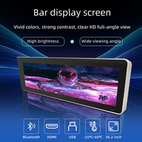 Écran LCD ultra-large de 36,2 pouces, Android 11, haute luminosité, DC12-24V, pour la publicité dans les transports ferroviaires, les trains et les métros