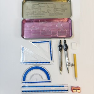 Set di cancelleria <span class=keywords><strong>scolastica</strong></span> Marshal, set geometrico in plastica per studenti con compasso, righello, temperamatite, gomma, per bambini - Product Image 3