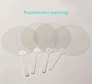 Mini-ventilateur double face en plastique transparent Kpop Picket, nouveau ventilateur à main personnalisé double face en plastique Kpop Picket - Product Image 2