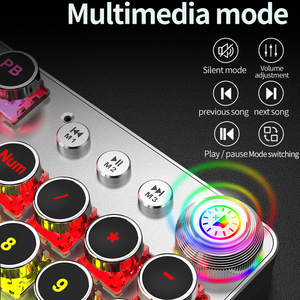 Suitable Waterproof 104Keys <b>Keyboard</b> Rgb Backlight Wired Multimedia Knob Cyan Axis Gaming <b>Keyboard</b> Mechanical - Product Image 2