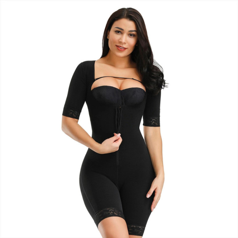 New arrivals 2021 plus size women abdominal romper tight hip lifting bodysuit sexy solid body shapers