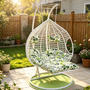 <span class=keywords><strong>Fauteuil</strong></span> <span class=keywords><strong>suspendu</strong></span> d'extérieur en rotin <span class=keywords><strong>avec</strong></span> <span class=keywords><strong>repose</strong></span>-<span class=keywords><strong>pieds</strong></span> et structure en acier pour jardin, balcon, pelouse - Vente en gros - Product Image 2