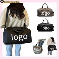 DICHOS Sac de voyage portable Fitness pour femme Sac de sport de grande capacité Compartiment à chaussures séparé sec-humide Fermeture à glissière