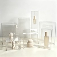 Boîtes d'emballage transparentes en PET, boîtes en plastique transparentes vides en PVC pour haut-parleurs, boîtes de rangement en plastique de grande taille avec fond automatique