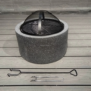 Brasero Redondo Portátil para Exteriores, Impermeable, Hecho a Mano y Personalizado, sin Humo, para Barbacoa, Adornos de Jardín - Product Image 1