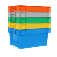 Caisses à Poisson 600*400 Logistique Boîte en Plastique Solide Robuste Empilable Emboîtable Recyclable Bac en Plastique pour le Transport des Fruits de Mer