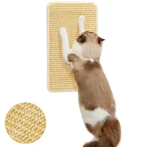Groothandel Sisal Cat Scratcher Mat Horizontale Cat Floor Scratching Pad Tapijt Cat Scratch Meubelbeschermer