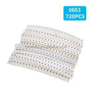 Kit de Muestras de Condensadores SMD 0603/0805/1206, Paquete de Resistencias Fijas de Chip al 1%, Kit Surtido de 1ohm a 10Mohm para Ensamblaje de PCB - Product Image 4