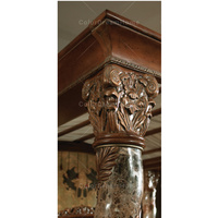 Lit à baldaquin king-size en bois sculpté, design de luxe américain, mobilier de chambre à coucher, ensemble de chambre antique