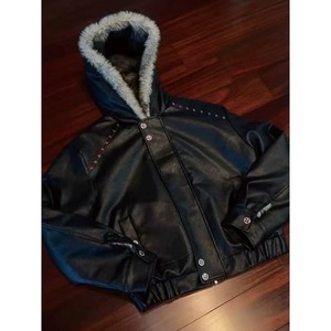 <span class=keywords><strong>Veste</strong></span> <span class=keywords><strong>en</strong></span> <span class=keywords><strong>cuir</strong></span> à crochets décontractée et confortable de style américain tendance avec logo personnalisé pour hommes - Product Image 1