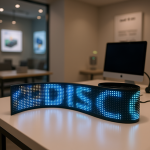 Écran adhésif USB version 16*144, 133x19,2 cm, accessoire d'affichage interactif intelligent - Product Image 1