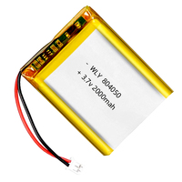 Batterie au lithium polymère rechargeable Wiliyoung 3.7V 2000mAh 8x40x50mm 500 cycles avec MSDS UN38.3