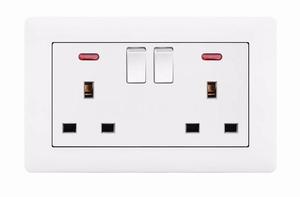 Glasscheibe Edelstahl PVC-Steckdosen schalter Stecker UK US <span class=keywords><strong>BR</strong></span> Modell USB Typ C Licht - Product Image 3