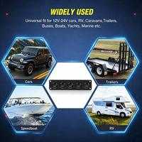 Panneau de 5 interrupteurs à bascule 12V 20A 24V 10A pré-câblé rouge 3 broches SPST pour barre lumineuse LED, éclairage de roche, voiture, camping-car, bateau