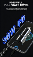 Cargador de Vehículo de 66W de Venta Caliente a Precio de Fábrica, Cargador Superrápido, Una Enchufe para Tres Encendedores de Cigarrillos