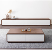 Meuble TV en bois massif Table basse combinaison salon blanc minimaliste moderne meuble TV ensemble de Table centrale