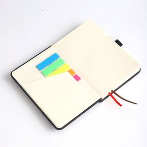 Carnet à couverture rigide en cuir PU avec logo personnalisé imprimé UV, poches doublées cousues, papier épais, 100 feuilles, écriture facile, cadeau promotionnel - Product Image 3