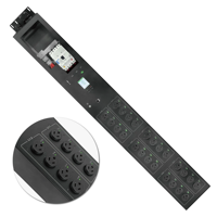 Unité de distribution d'énergie de compteur APDU robuste 277V 480V pdu intelligent avec prise 24 ports NEMA 7-20R télécommande 3 phases pdu