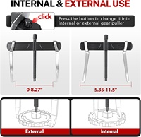 Extracteur d'engrenages à 2 mors de 10 po, outil de démontage de roulements et de poulies, réversible interne/externe pour volants, engrenages et poulies