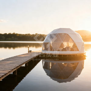 Tienda de cúpula Glamping de media Esfera de lujo, tienda de cúpula de Camping impermeable de Pvc para fiestas de eventos - Product Image 3