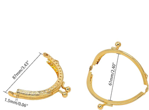 Cadre de sac à main en métal 5 couleurs 8.5cm/3.3 "rétro arc sac à main en métal sac à <span class=keywords><strong>monnaie</strong></span> bricolage artisanat cadre baiser fermoir serrure pour sac <span class=keywords><strong>couture</strong></span> artisanat - Product Image 3