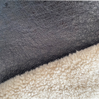 Peau de mouton écologique double face en laine bouclée, douce, sans chrome, sans formaldéhyde, pour chaussures d'hiver, cols de vêtements, fourrure, tapis et manteaux
