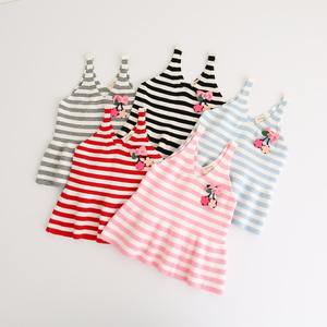 Robes en tricot pour filles, modèle col en V, style halter, de marques chinoises - Product Image 1