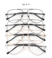 Lunettes optiques à monture métallique transparente en stock de couleurs mélangées, bon marché, vente en gros, 2 $