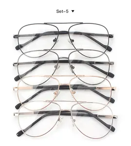 Stock Mix Colors Promotional Style Metal Frame Clear Lenses Cheap Wholesale Price $2 Optical Glasses