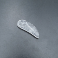 Cuillère Guasha en cristal blanc miniature, fabriquée à la main, fonction musicale, pour réduire les poches et les rides – Vente directe usine |   Faible
