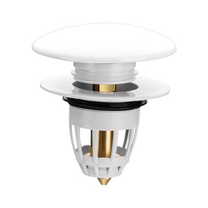 Universal All Copper Pop Up <b>Drain</b> 21-40mm For Washbasin Kitchen Sink Filter Minimalist Design Polished Brass - Product Image 3