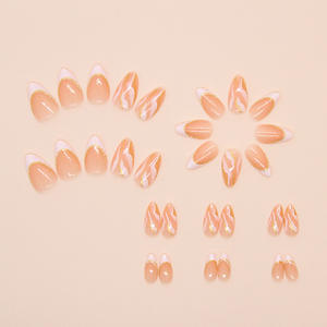 <span class=keywords><strong>Uñas</strong></span> <span class=keywords><strong>Postizas</strong></span> de Alta Calidad <span class=keywords><strong>con</strong></span> Forma de Almendra y Línea Francesa, Diseño Nuevo, Gran Venta 2026 - Product Image 2