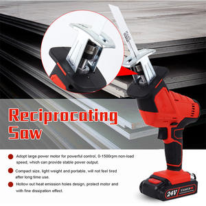 <span class=keywords><strong>Scie</strong></span> <span class=keywords><strong>sabre</strong></span> électrique portative à piles au lithium rechargeable de grande capacité pour la coupe en plein air à usage domestique - Product Image 4