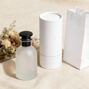Custom Logo Luxury White <b>Round</b> Bottle Paper Boxes Cosmetic Perfume Packaging <b>Box</b> - Product Image 2
