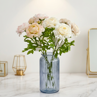 Plantes artificielles en pot de Noël : Fleurs de lotus pour la photographie, la décoration intérieure, les séances de mariage, et la vente en gros personnalisée de plantes vertes persistantes.